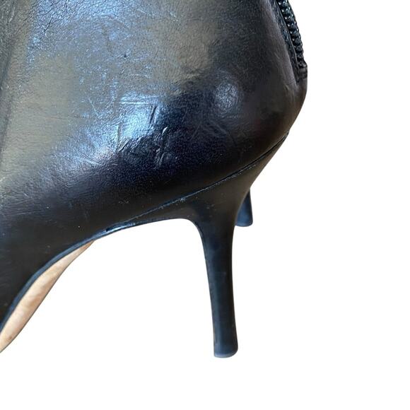 Jimmy Choo Black Leather Cut Out High Heel Sandals size 37 1/2 size 7.5 - Picture 7 of 12